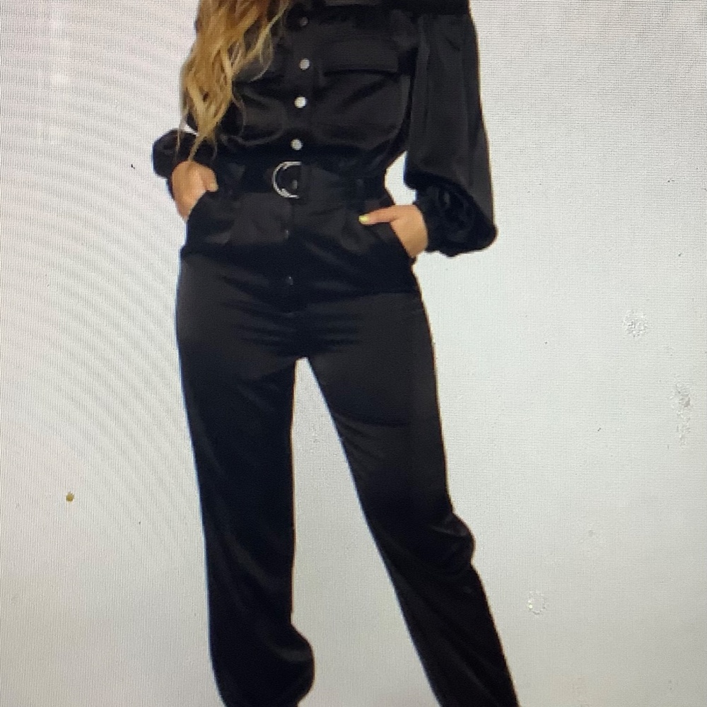 Satin Utility Jumpsuit